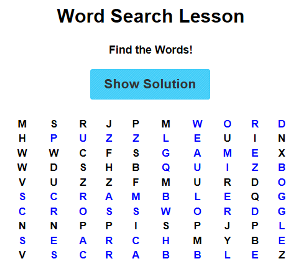 make your own word search free with answer key